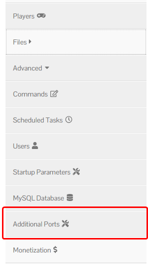 Click on additional ports