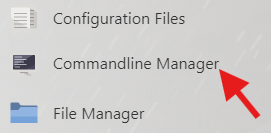 Open the command line manager