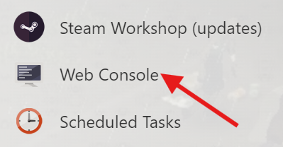 open web console