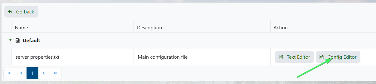 click configuration editor