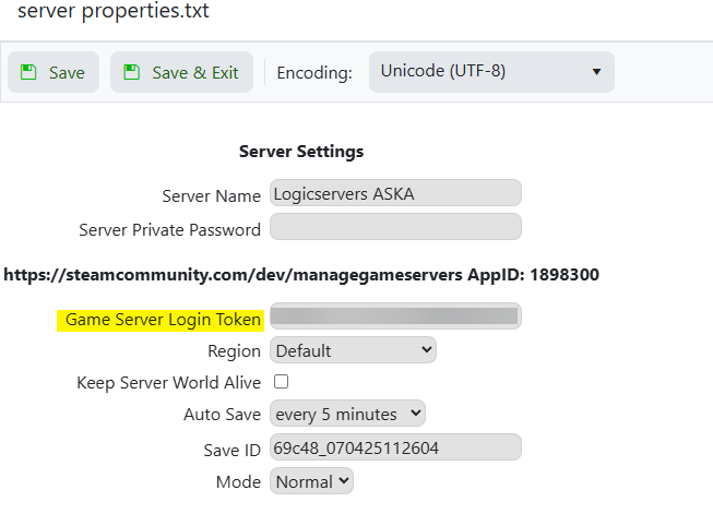 locate game server login token