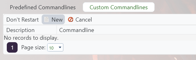 click new on command lines
