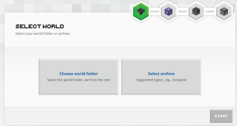 Chunker version selection screen