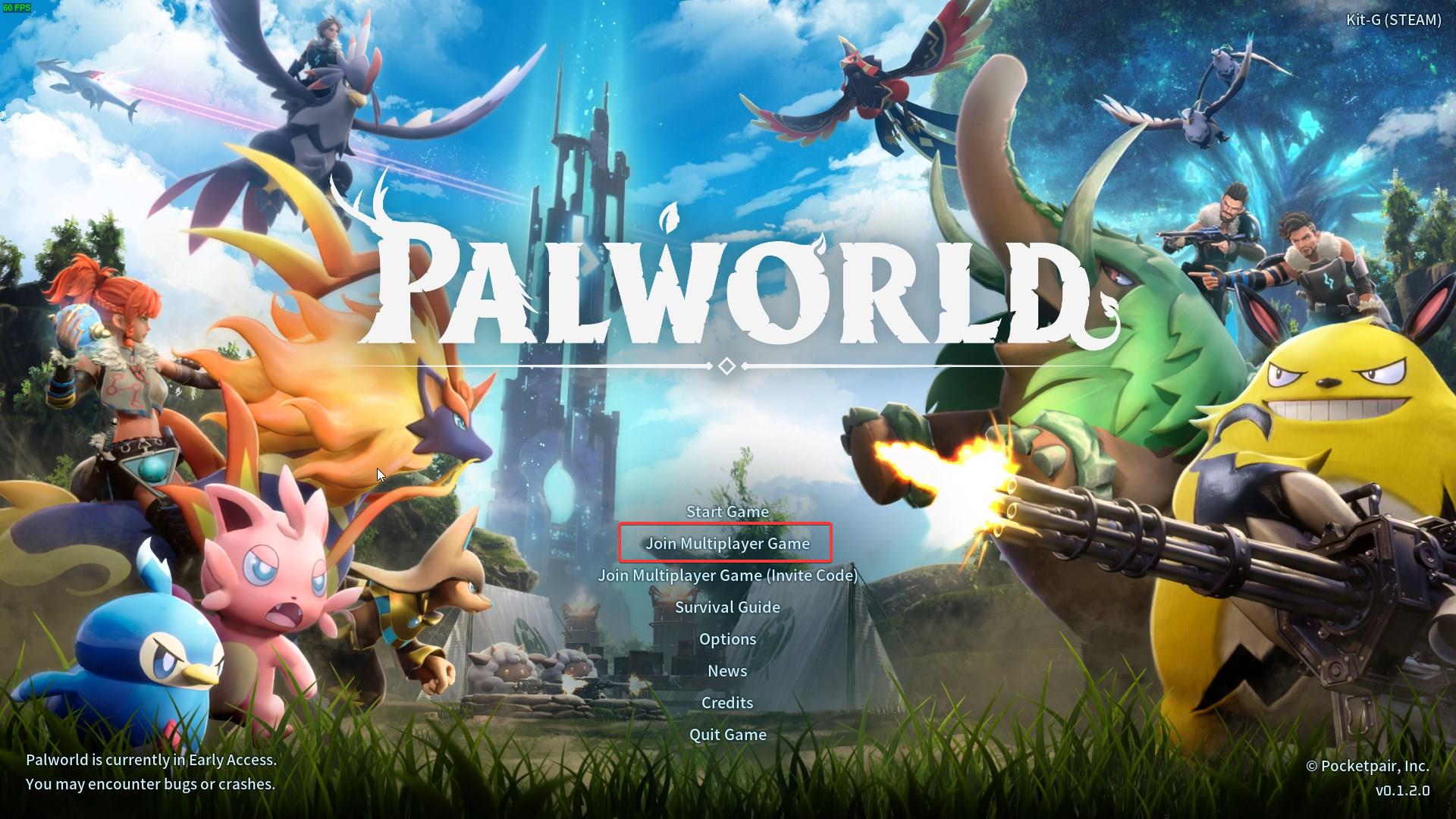 Main menu with 'Join Multiplayer Game' highlighted