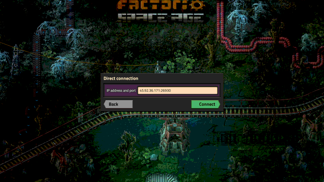 Factorio Connect to address window