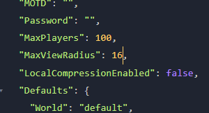 Saving changes in config.json