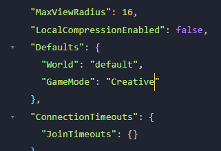 Saving changes in config.json