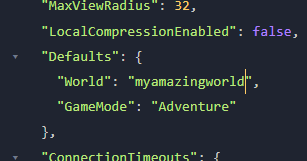 Saving changes in config.json