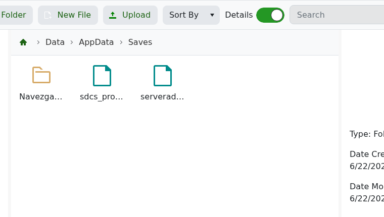 7 Days to Die save folders in Data AppData Saves