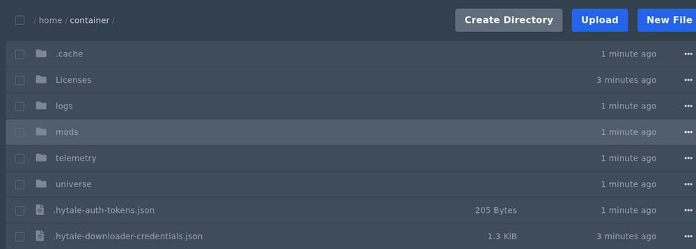 Hytale mods folder in the file manager