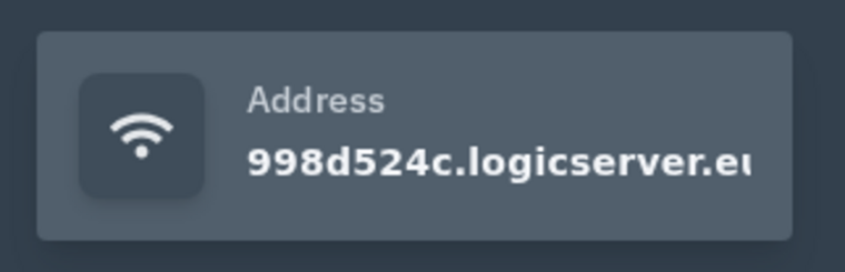 Vintage Story server address in the control panel
