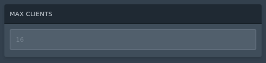 Vintage Story startup variables showing max clients