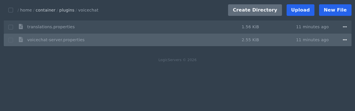 Simple Voice Chat config folder with voicechat-server.properties