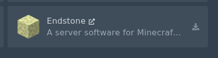 Endstone card on the Bedrock installer page