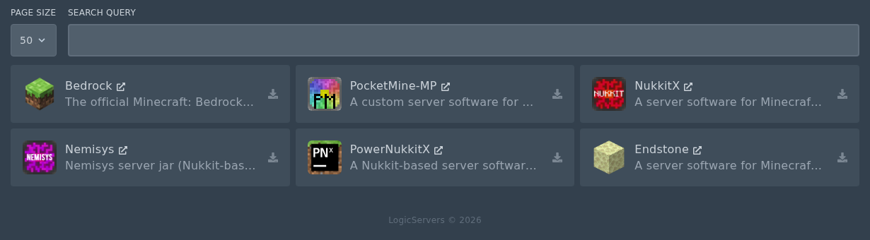 Minecraft Bedrock installer page showing PocketMine