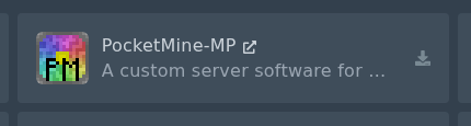PocketMine installer card with the install icon