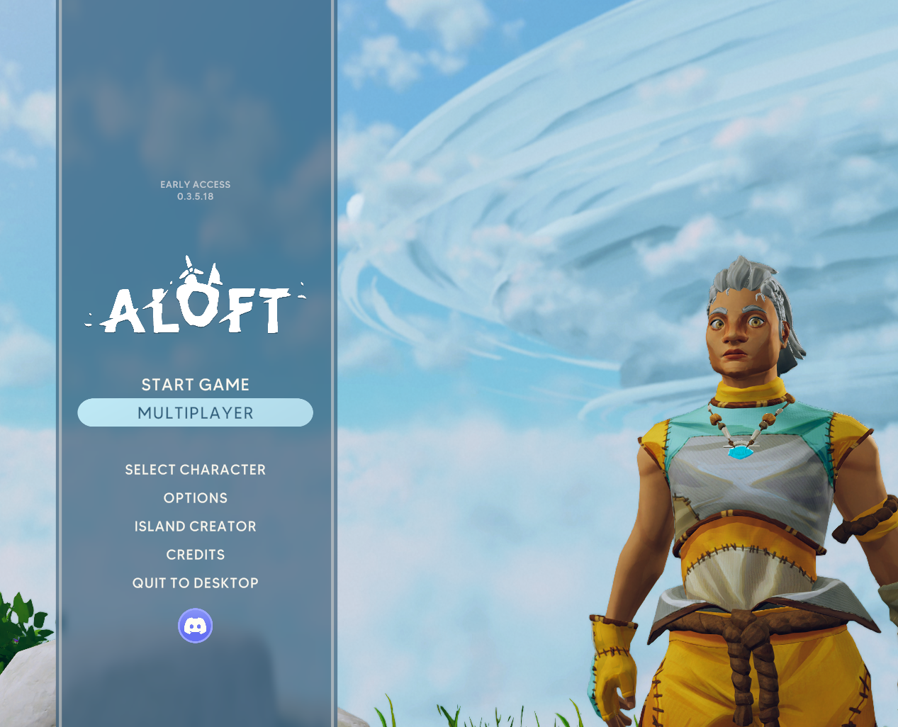 Aloft main menu Multiplayer button
