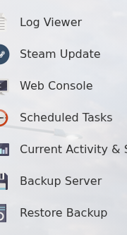 American Truck Simulator Steam Update and backup actions in TCAdmin