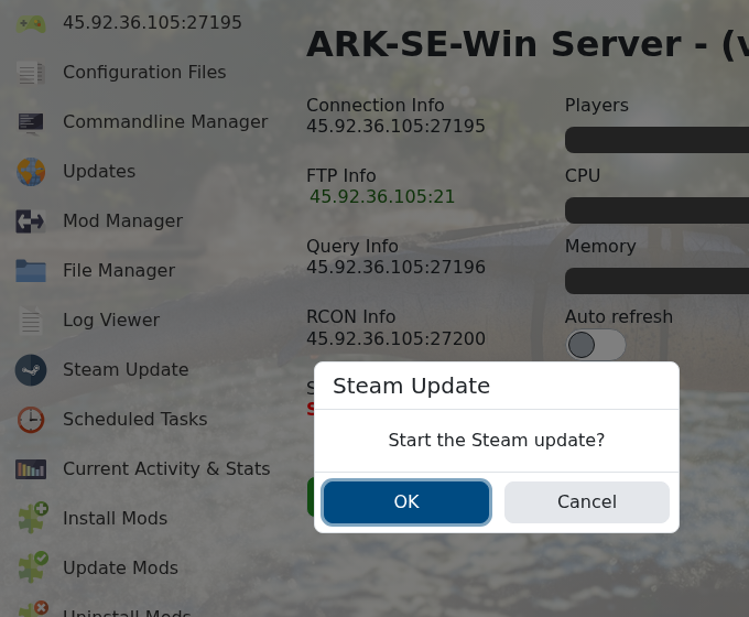 ARK Steam Update confirmation
