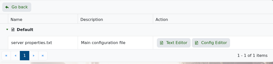 ASKA Configuration Files page showing server properties.txt