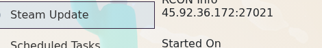 Steam Update button for an Astroneer server