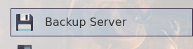 Backup Server button for an ATLAS server