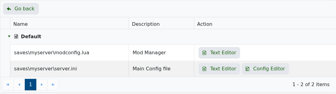 Avorion Configuration Files showing the server.ini Config Editor button