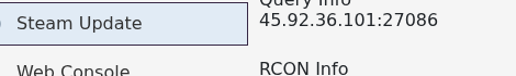Steam Update button for an Avorion server