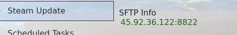 Steam Update button for a Blackwake server