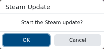 Dragonwilds Steam Update confirmation dialog