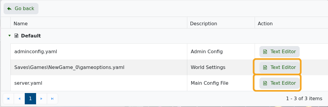 Empyrion Configuration Files showing gameoptions.yaml