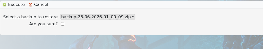 Enshrouded Restore Backup dropdown