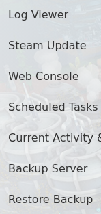 Foundry server actions in the TCAdmin More menu
