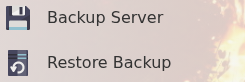 Icarus Restore Backup button in the control panel