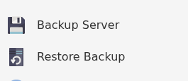 Outlaws of the Old West Backup Server and Restore Backup actions