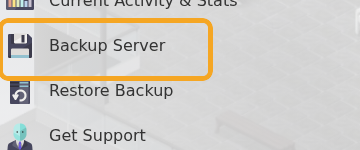Project Zomboid Backup Server button
