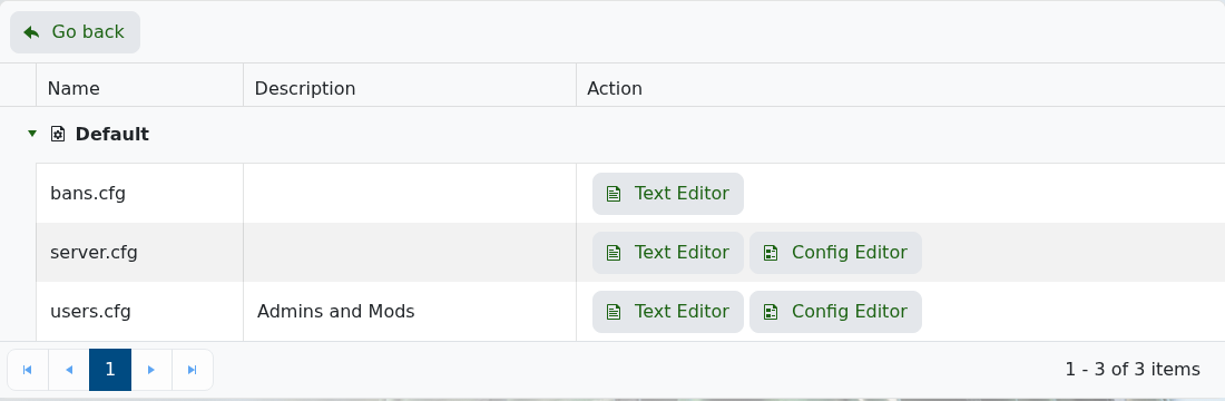 Rust Configuration Files showing server.cfg Config Editor