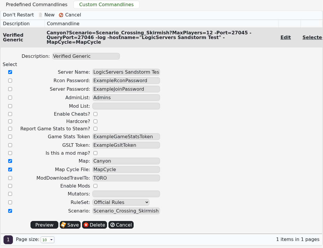 Completed Insurgency Sandstorm custom command line profile