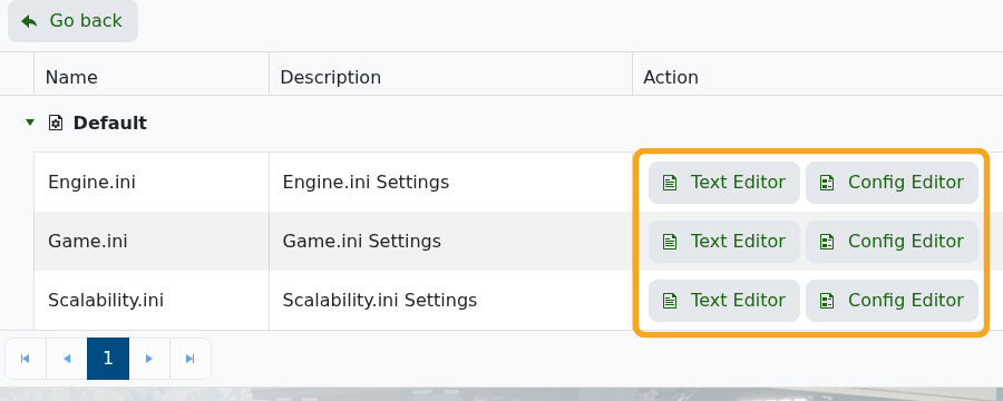 Satisfactory Configuration Files showing Engine.ini Game.ini and Scalability.ini