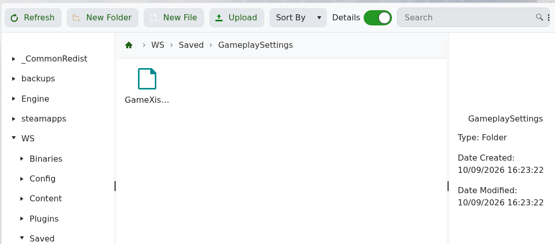 Soulmask GameXishu.json file under WS Saved GameplaySettings