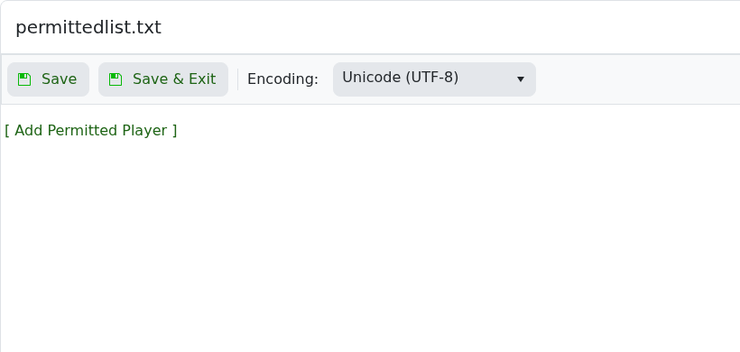 Valheim permittedlist.txt Config Editor