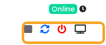 VPS overview power control buttons