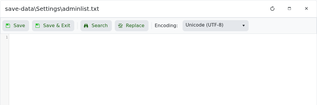 V Rising adminlist.txt Text Editor