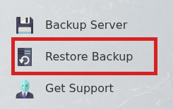 V Rising control panel showing Restore Backup